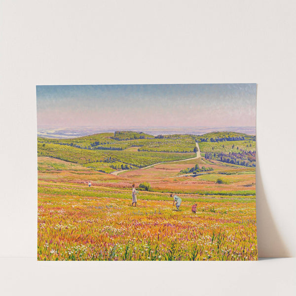 La cueillette des fleurs by Gustave Cariot