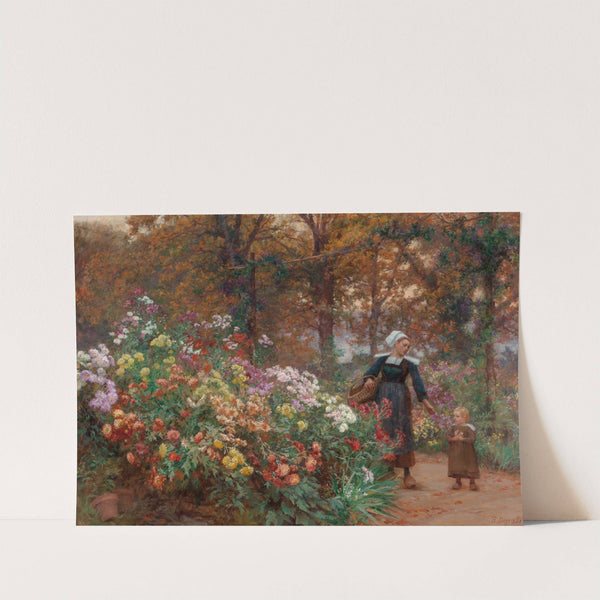 La cueillette des fleurs en Bretagne by Théophile Louis Deyrolle