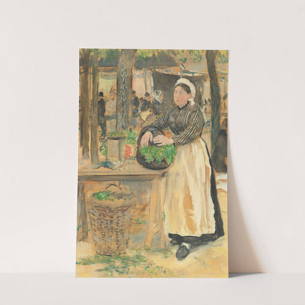 La Cuisinière Au Marché by Jean François Raffaëlli