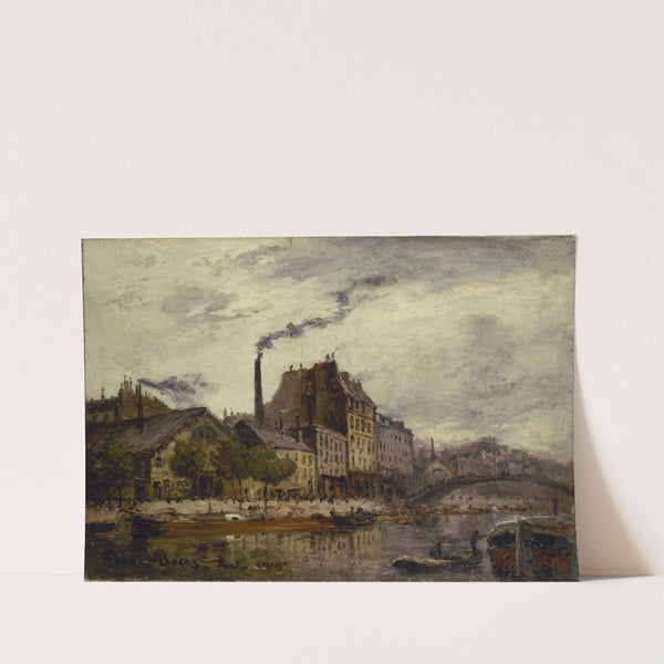 La démolition de l'ancien pont de la Tournelle by Frank Myers Boggs