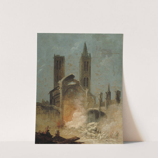 La Démolition de l’église Saint-Jean-en-Grève, en 1800 (1800) by Hubert Robert