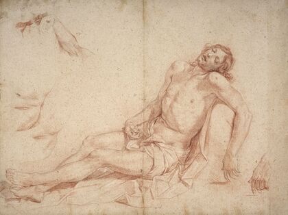 La déposition du Christ avec reprises des mains