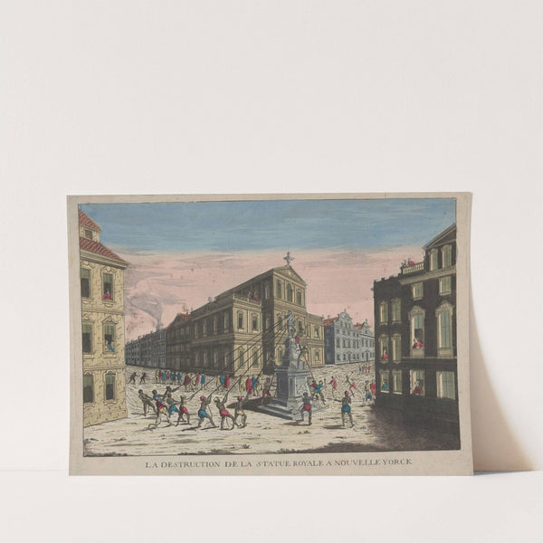 La destruction de la statue royale a Nouvelle Yorck (The destruction of the royal statue in New York) by Franz Xaver Habermann