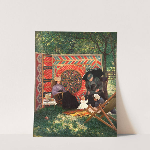 La famille du peintre à Marquartstein by Henry Brokman