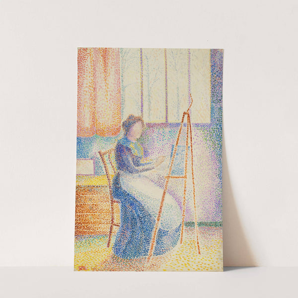 La femme de l'artiste à son chevalet by Hippolyte Petitjean