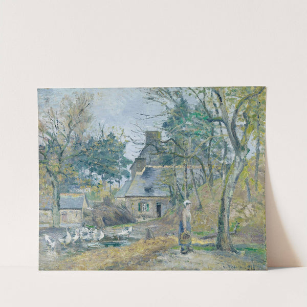 La ferme à Montfoucault (Farm at Montfoucault) (1874) by Camille Pissarro