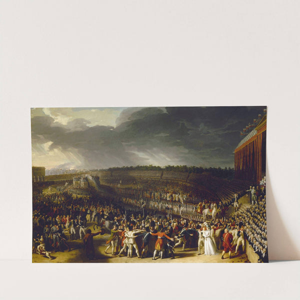 La fête de la Fédération, le 14 juillet 1790, au Champ-de-Mars, actuel 7ème arrondissement. by Charles Thévenin