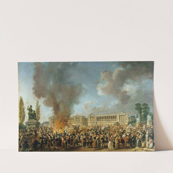 La fête de l'Unité et de la Réunion, sur la place de la Révolution by Pierre-Antoine Demachy