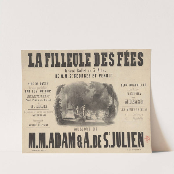 La Filleule des fées. Grand ballet en 3 actes de MM. St Georges et Perrot by Victor Coindre