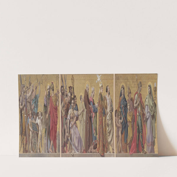 La Foi entraînant Clovis suivi de la reine et de ses enfants puis de divers saints et guerriers 3 by Joseph Blanc