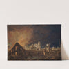 La Foire Saint-Germain pendant l'incendie (nuit du 16 au 17 mars 1762) by Pierre-Antoine Demachy