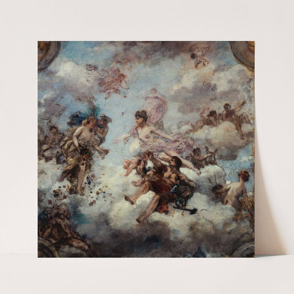 La France accueillant l’Abondance, projet de plafond pour le palais de l’Ãlysée by Henri Gervex