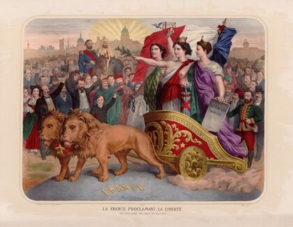 La France proclamant la Liberté. (1856)