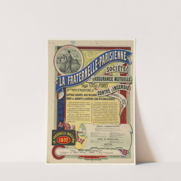 La Fraternelle parisienne, société d’assurance mutuelle contre l’incendie fondée en 1837 (1896) by Imp. Camis