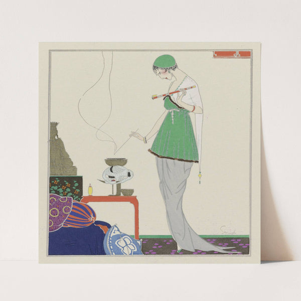 La fumée noire ; Robe du soir de Redfern (1914) by Ludwik Strimpl