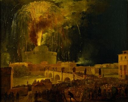 La Girandola Fireworks From Castel Sant’angelo In Rome