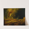 La Girandola Fireworks From Castel Sant'angelo In Rome by Ippolito Caffi