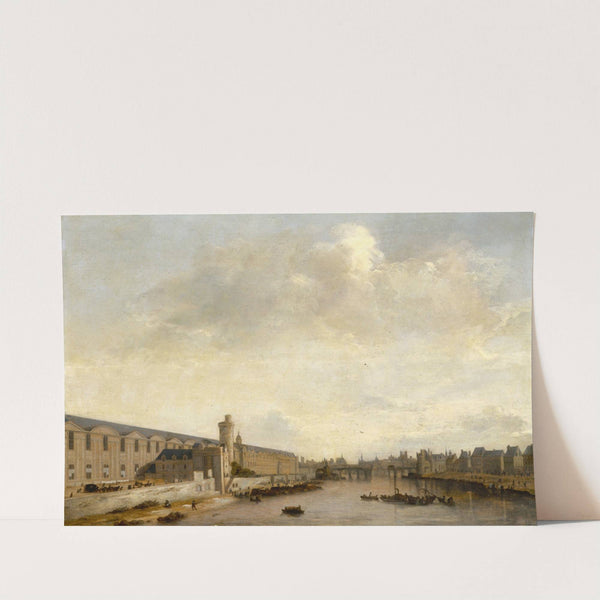 La Grande Galerie du Louvre, avec la porte Neuve et la tour de Bois by Abraham de Verwer