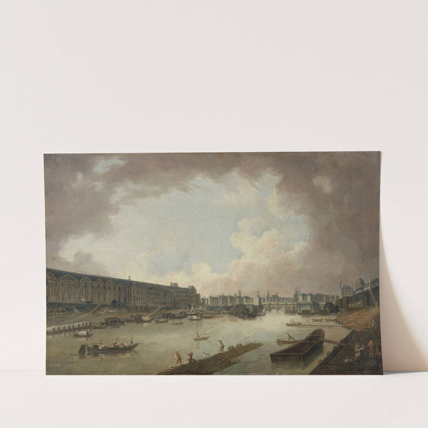 La Grande Galerie, le Pont-Neuf et l'île de la Cité, vus du Pont Royal. by Pierre-Antoine Demachy