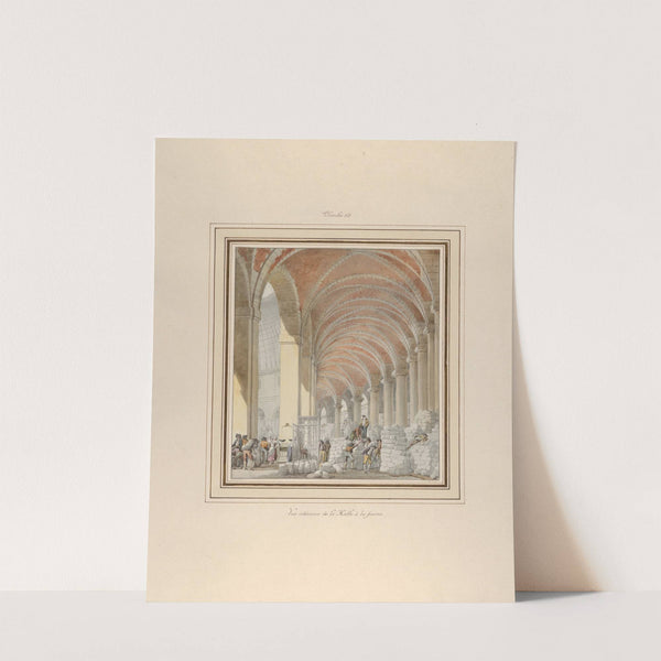 La Halle aux Blés, Interior View by Pierre François Léonard Fontaine