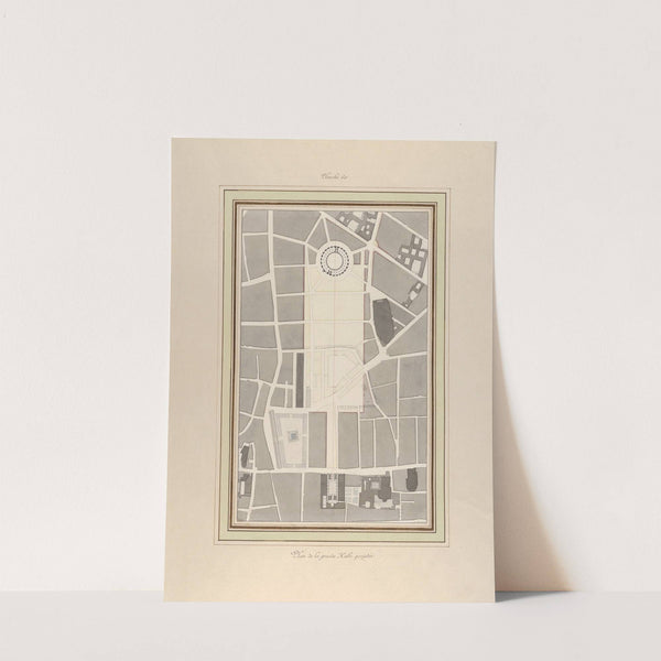 La Halle aux Blés, Street Plan by Pierre François Léonard Fontaine