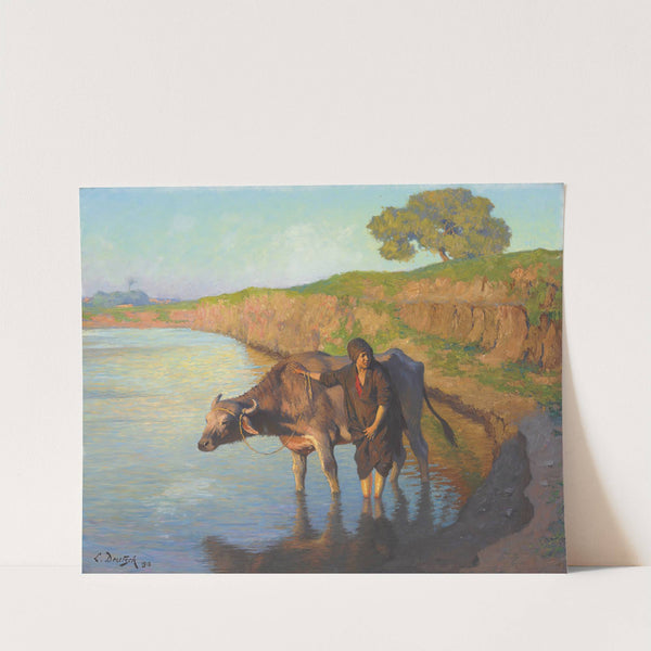 La jeune fille avec la buffle by Ludwig Deutsch