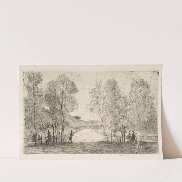 La lac du Bois de Boulogne (around 1858) by Félix Bracquemond