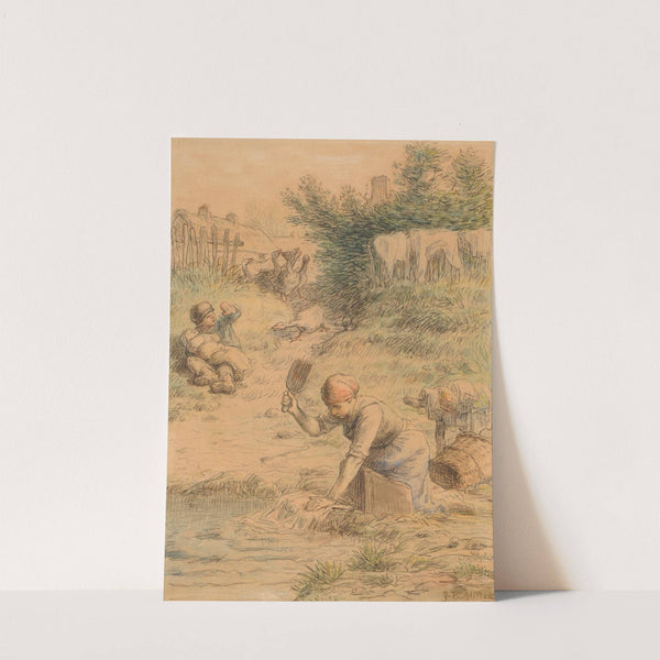 La Lavandière by Jean-François Millet