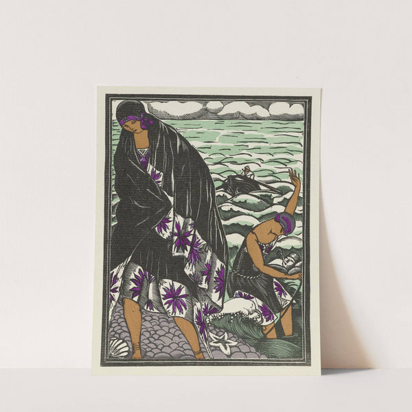 La leçon de natation ; Costume et chale, pour le bain (1921) by Fernand Siméon