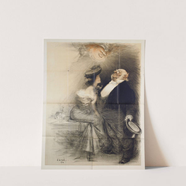 La Lune Rousse, Cabaret artistique, 36, Boulevard de Clichy, Place Pigalle (1904) by Charles-Lucien Léandre