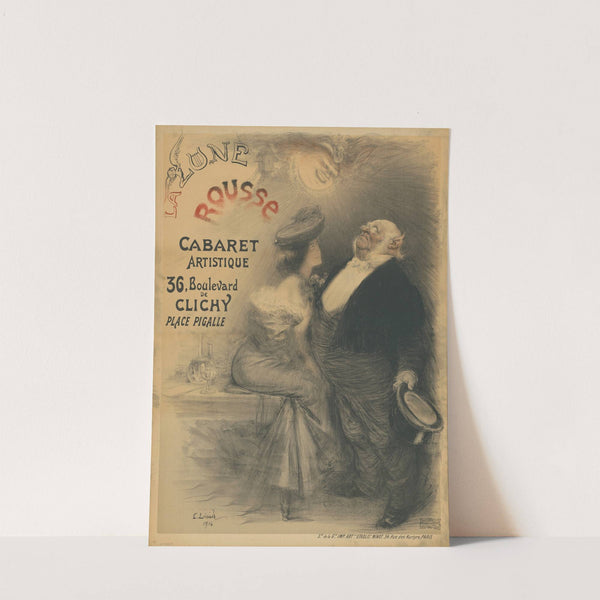 La Lune Rousse. Cabaret Artistique (1904) by Charles-Lucien Léandre