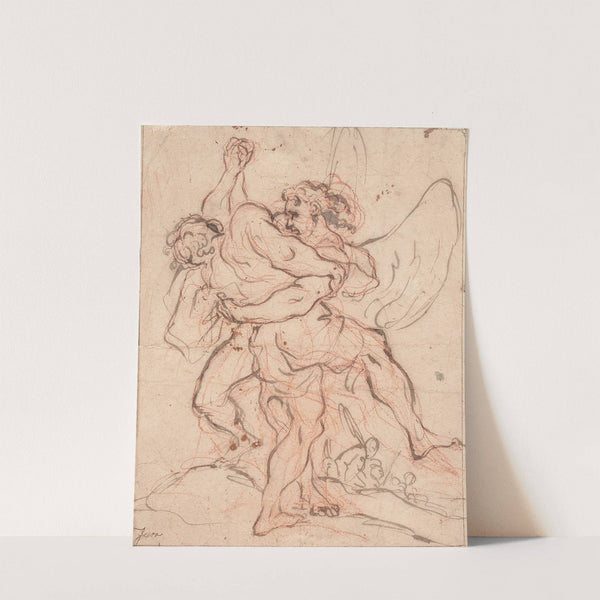 La lutte de Jacob avec l'ange by Carlo Maratta