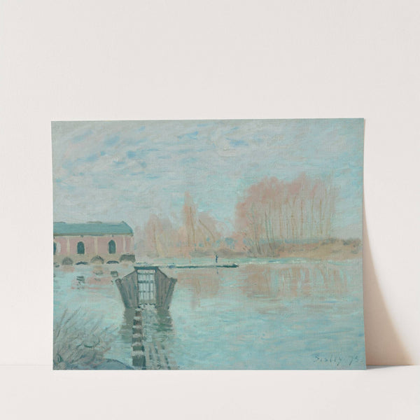 La Machine de Marly et le barrage, Bougival (1875) by Alfred Sisley