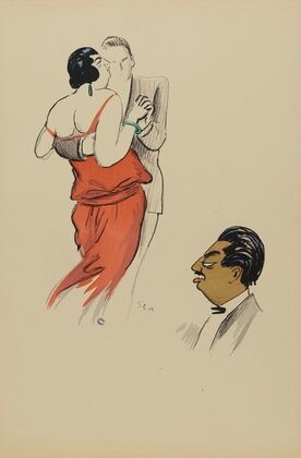 La maharani de Kapurtala dansant en couple et le prince de Kapurtala (1920)