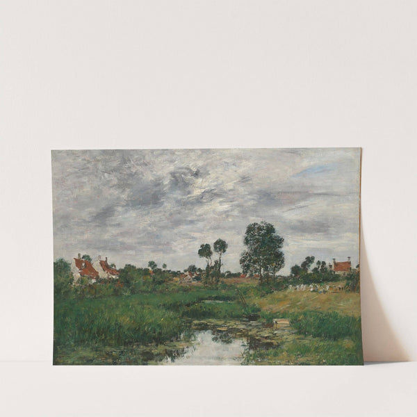 La Maison du fermier, environs de Dunkerque (1889) by Eugène Boudin