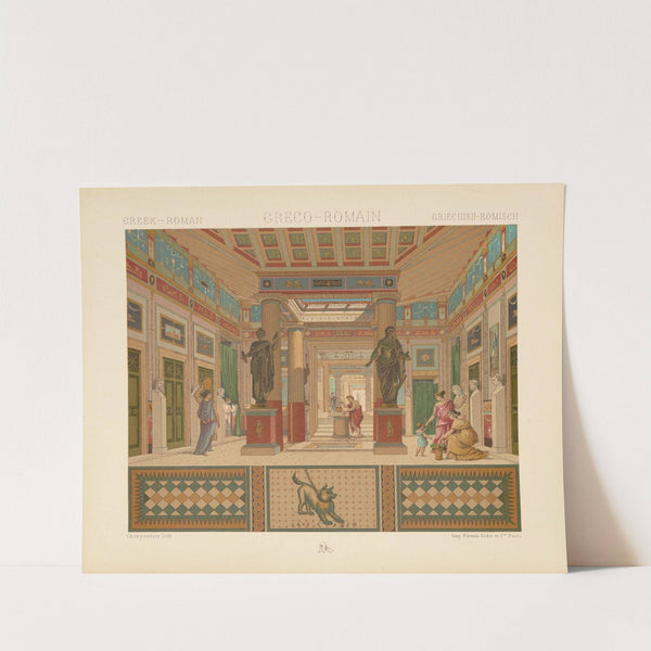 La maison pompéienne;l’atrium, plan et profil de la maison de Pansa (1876-1888) by Auguste Racinet