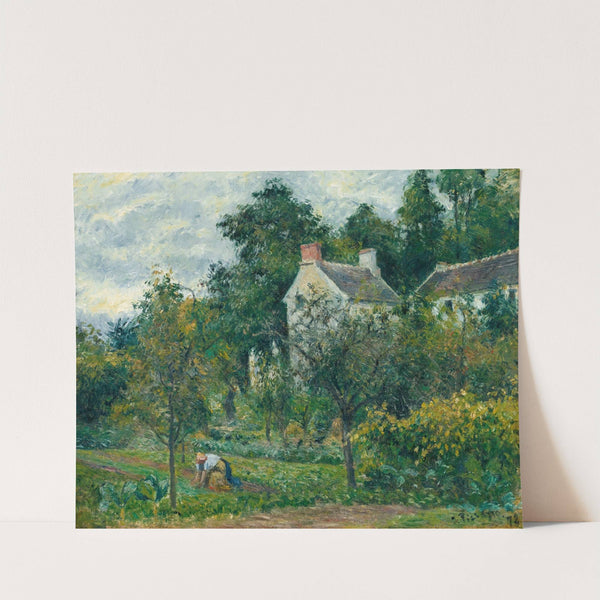 La Maison Rondest Et Son Jardin À L’hermitage, Pontoise (1878) by Camille Pissarro