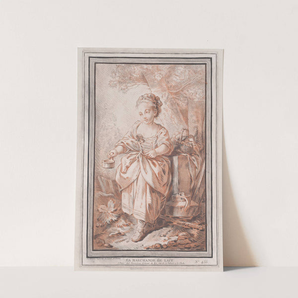 La Marchande de Lait by Gilles Demarteau the Elder