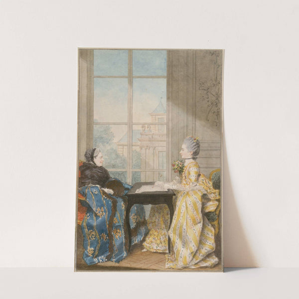 La marquise du Moutier et sa fille by Louis Carrogis Carmontelle