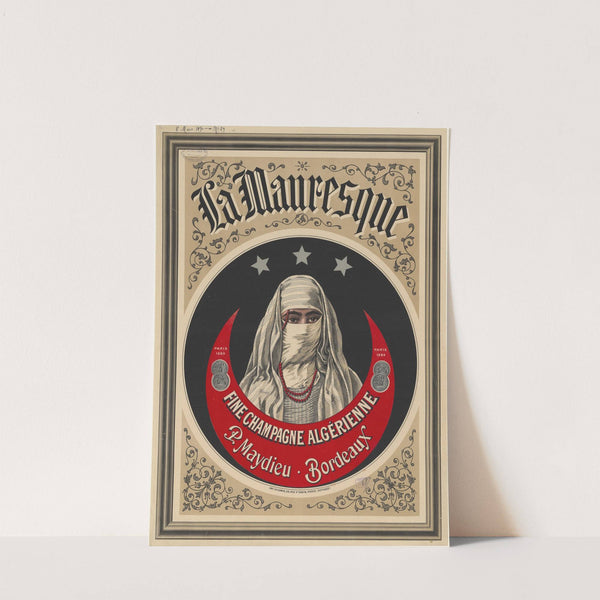 La Mauresque, fine champagne algérienne (1890) by Imp. Camis