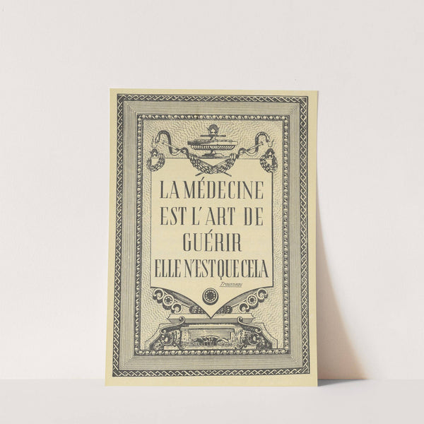 La médecine est l’art de guérir ; Aleudrine (1910-1950) by Laboratoires M. R. Ballu