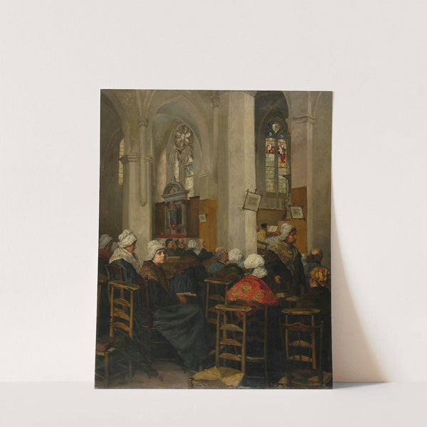 La messe à Pavant (Aisne) (before 1890) by Charles-Henri Pille