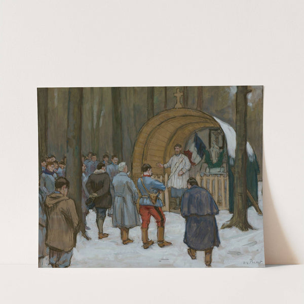 la messe au camp R (1917) by René François Xavier Prinet