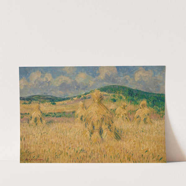 La moisson, environs de Louviers, Eure by Gustave Loiseau