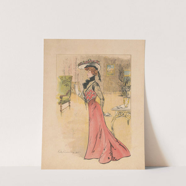 La Nouvelle Mode, No. 22: 2 Juin 1901: omslag met lezende dame (1901) by Félix Fournery