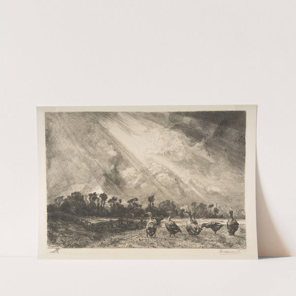 La Nuée d’orage (1882–84) by Félix Bracquemond