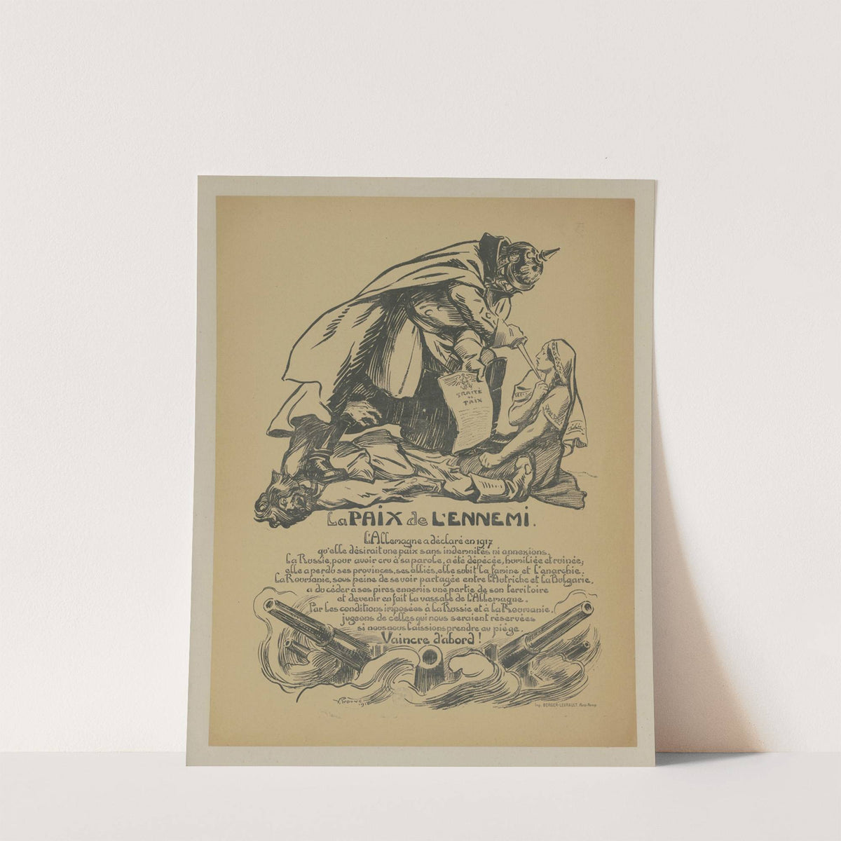 La paix de l’ennemi. L’Allemagne déclare en 1917 (1918) by Victor Prouvé