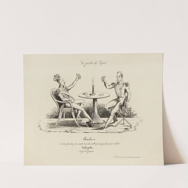 La partie de Piquet (1830) by Pierre Langlumé