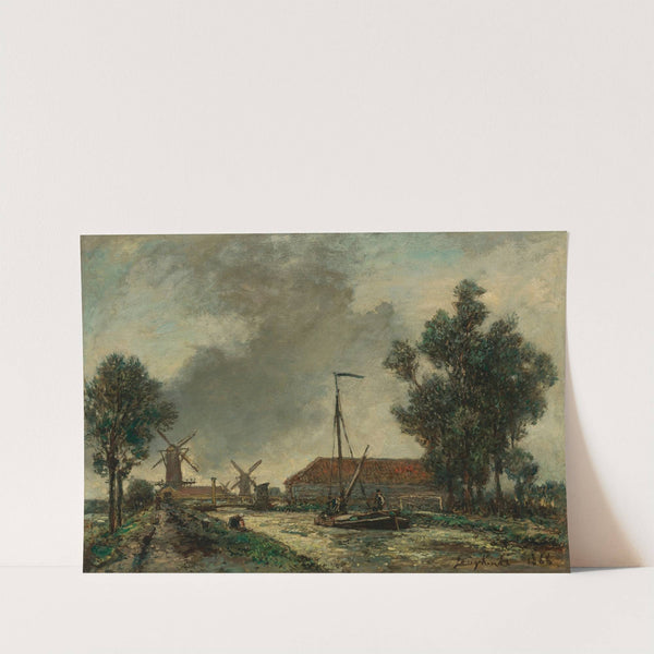 La Passerelle, Hollande (1868) by Johan Barthold Jongkind