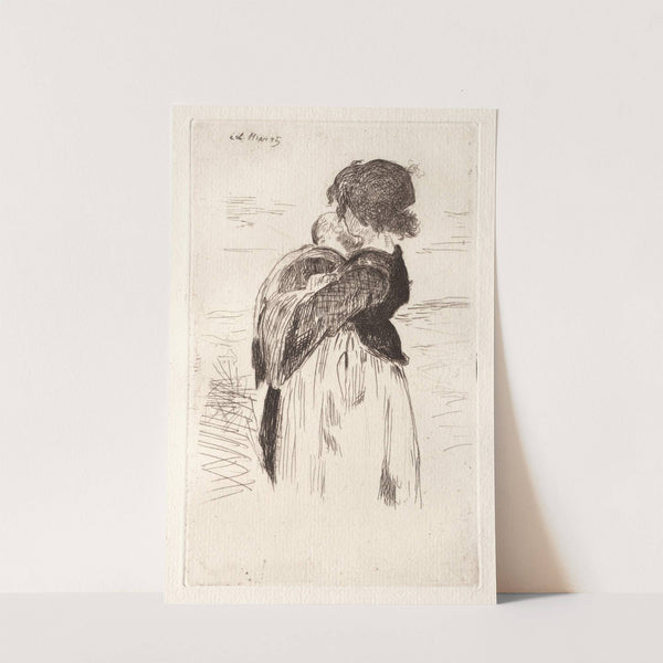 La petite fille tenant un bébé (1862) by Édouard Manet